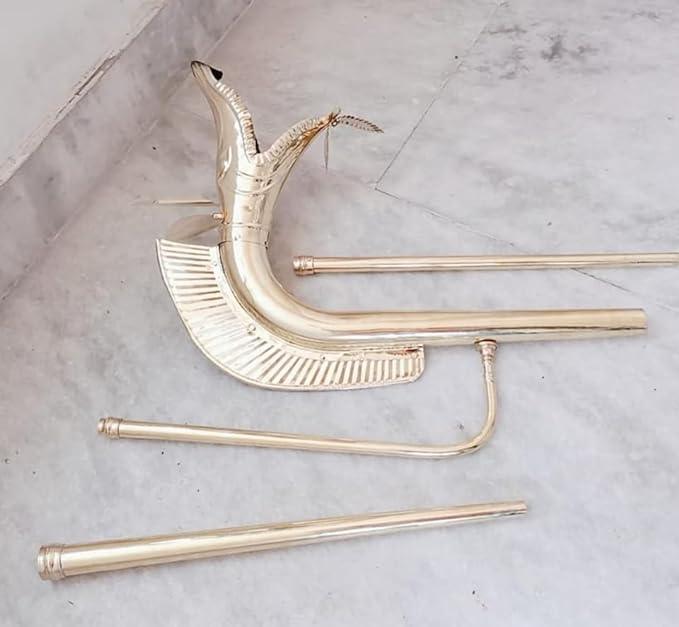 Medieval Brass Carnyx of Tintignac Celtic Deskford War Horn Fully Playable Gold 18 Gauge Brass