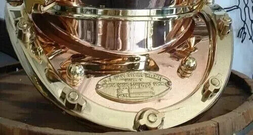 18" US Navy Mark V Diving Helmet – Antique Copper Finish – Deep Sea Scuba Replica