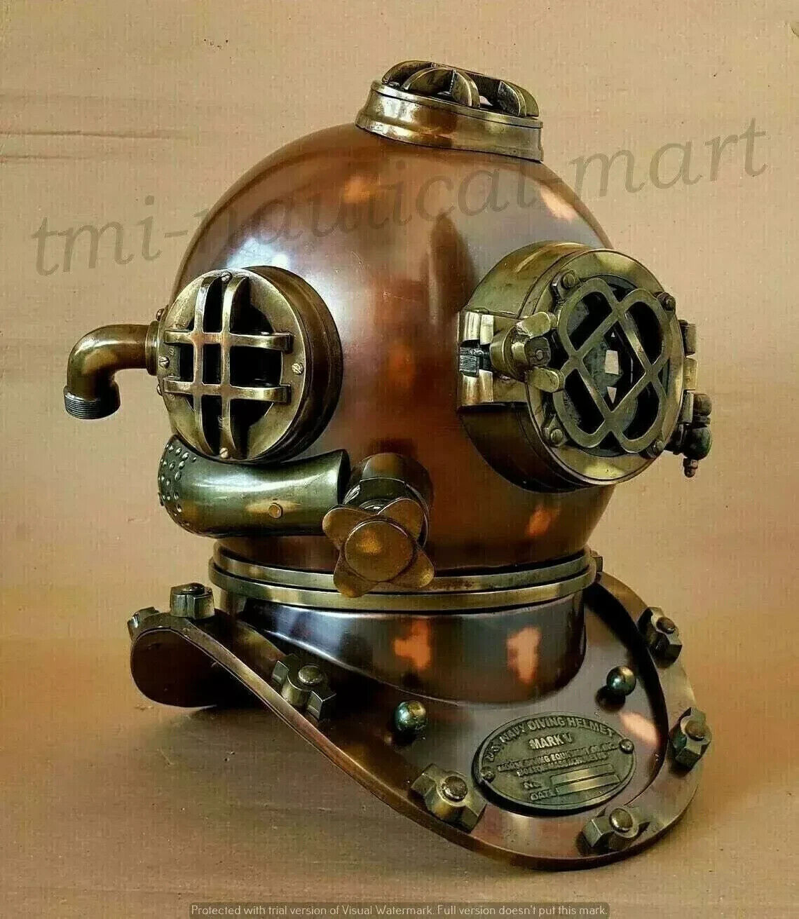 18" US Navy Mark V Diving Helmet – Antique Deep Sea Scuba Divers Replica