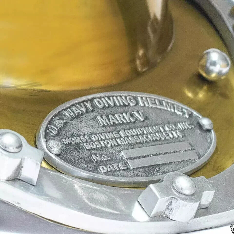 18" Mark V Navy Diver Helmet – Antique Brass Replica