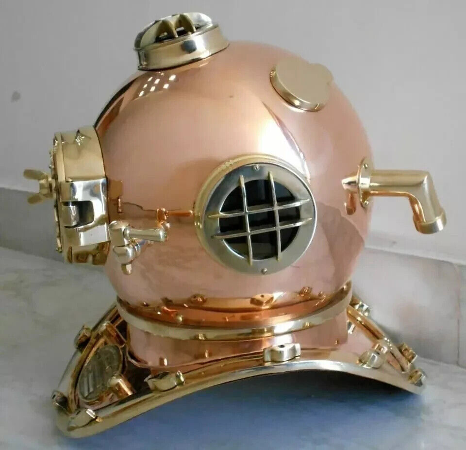 18" Diving Helmet – U.S. Navy Mark V Deep Sea Antique Scuba Replica (AB Finish)