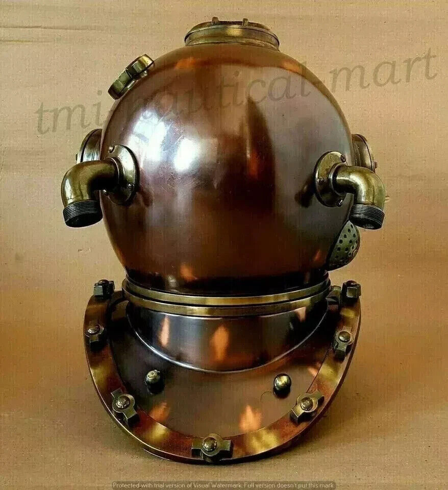 18" US Navy Mark V Diving Helmet – Antique Deep Sea Scuba Divers Replica