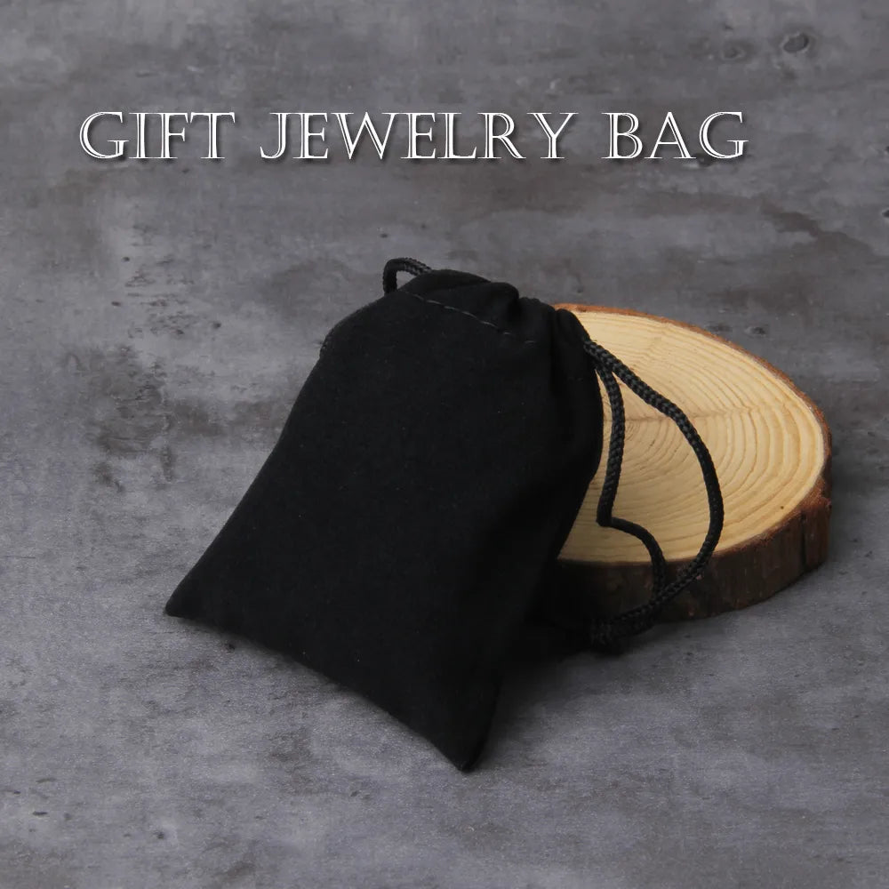 Men 316L stainless steel norse Viking odin's wolf rune vantage necklace with gift bag and wooden box