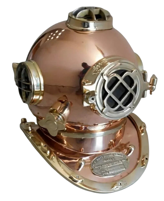 18" Diving Helmet – U.S. Navy Mark V Deep Sea Antique Scuba Replica (AB Finish)