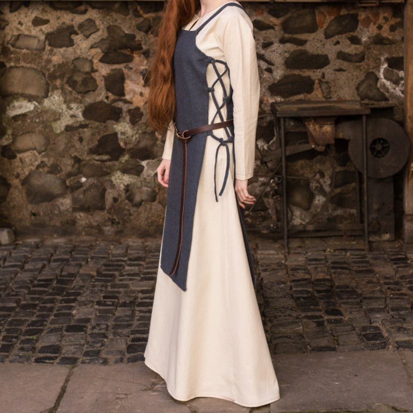 Side-Lace Wool Viking Apron Overdress