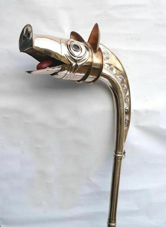 Carnyx of Tintignac Medieval deskford Trumpet Celtic Carnyx War Horn 2 Fully Playable