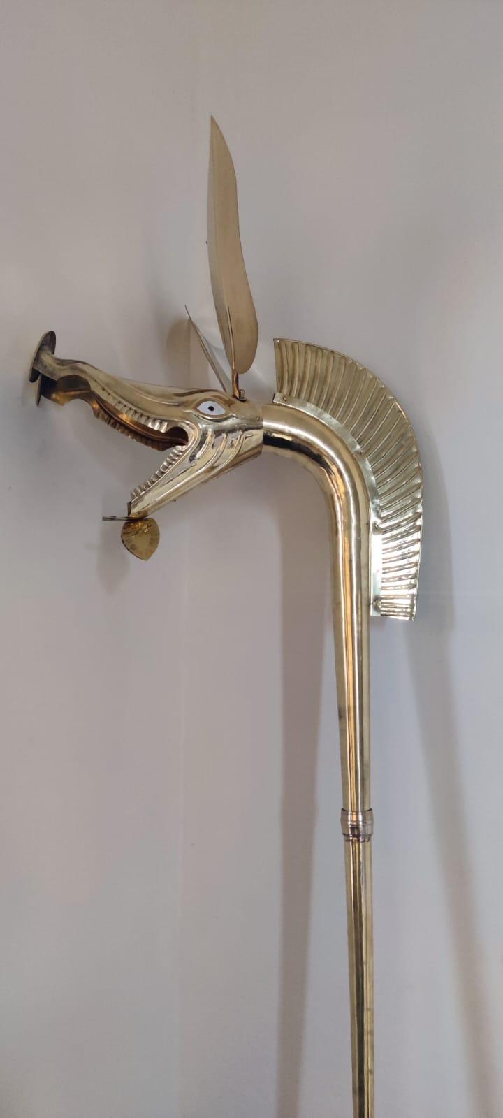 Medieval Celtic Deskford Carnyx Fully Playable 18 Gauge Brass Masterpiece