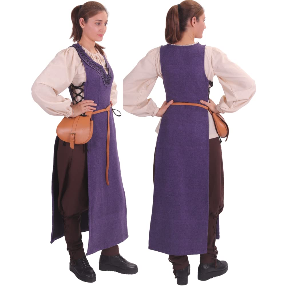 Side-Lace Wool Viking Apron Overdress