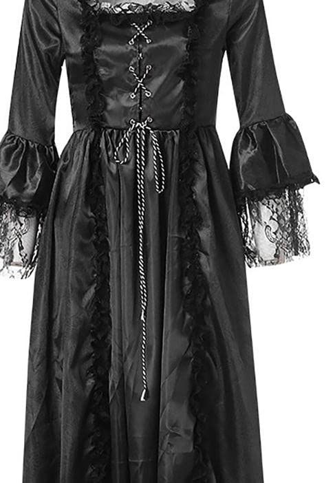 Wine Gothic Witch Medieval Wedding Dress Renaissance Dress for Women