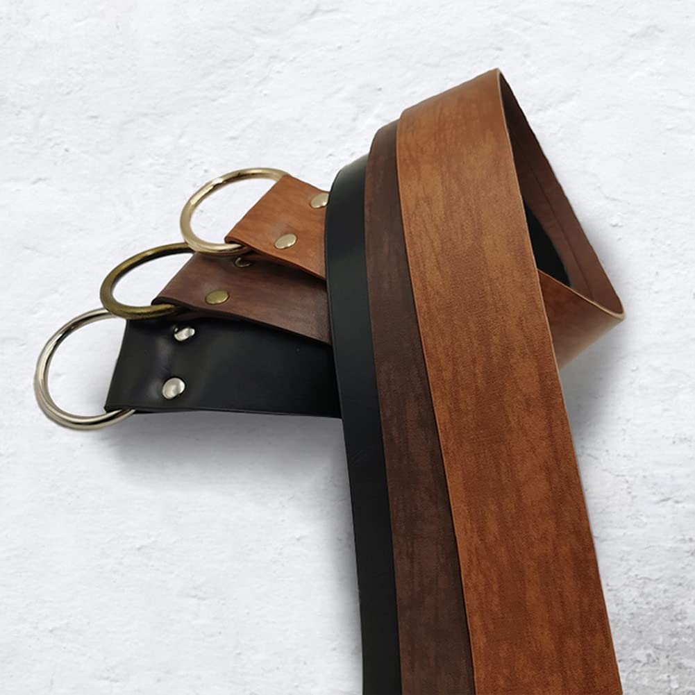 Dark Brown Celtic Knot Embossed PU Leather Medieval Viking Belt