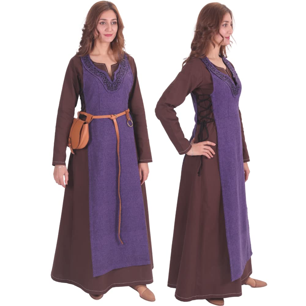 Side-Lace Wool Viking Apron Overdress