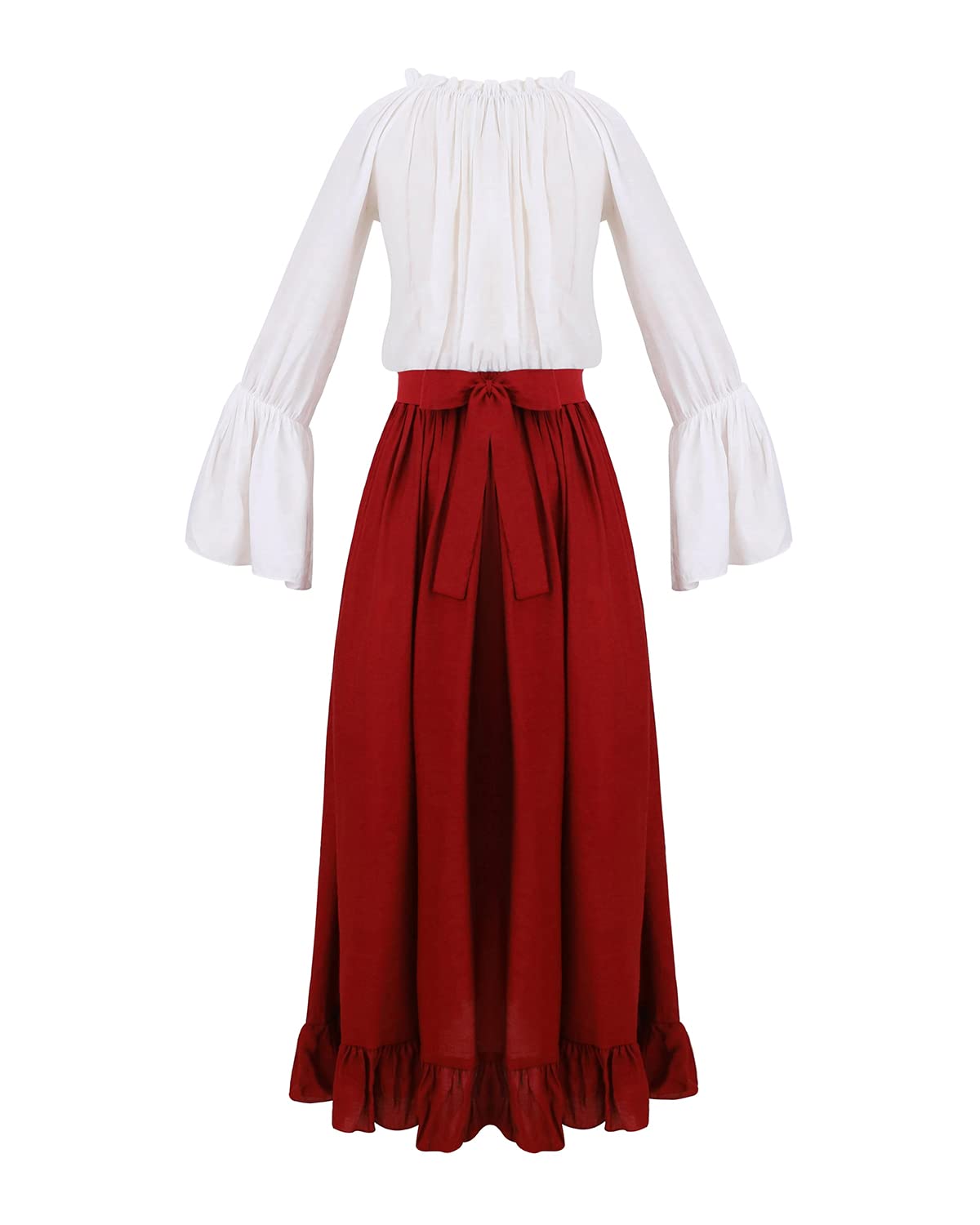 Ruched-Middle Gathered-Sleeve Underdress