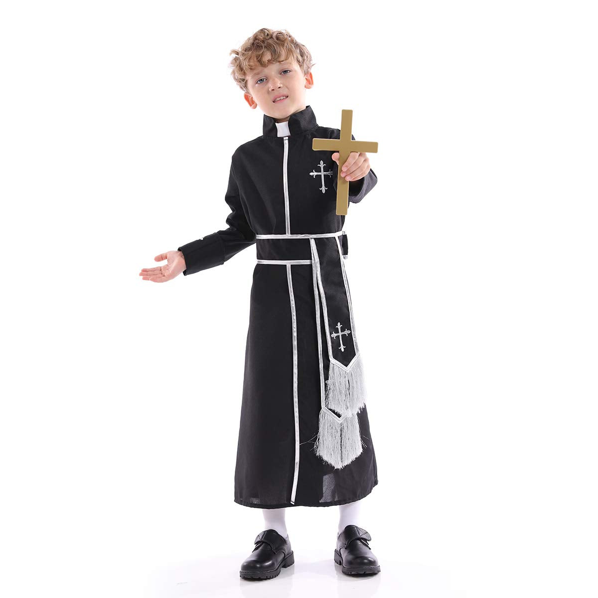 Funivals Boys Costume for Halloween Carnival,Boy Suit Role Play with Accessories Medium Viking Warrior