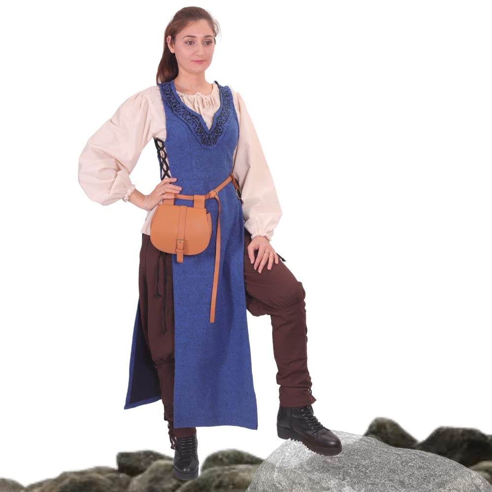 Side-Lace Wool Viking Apron Overdress
