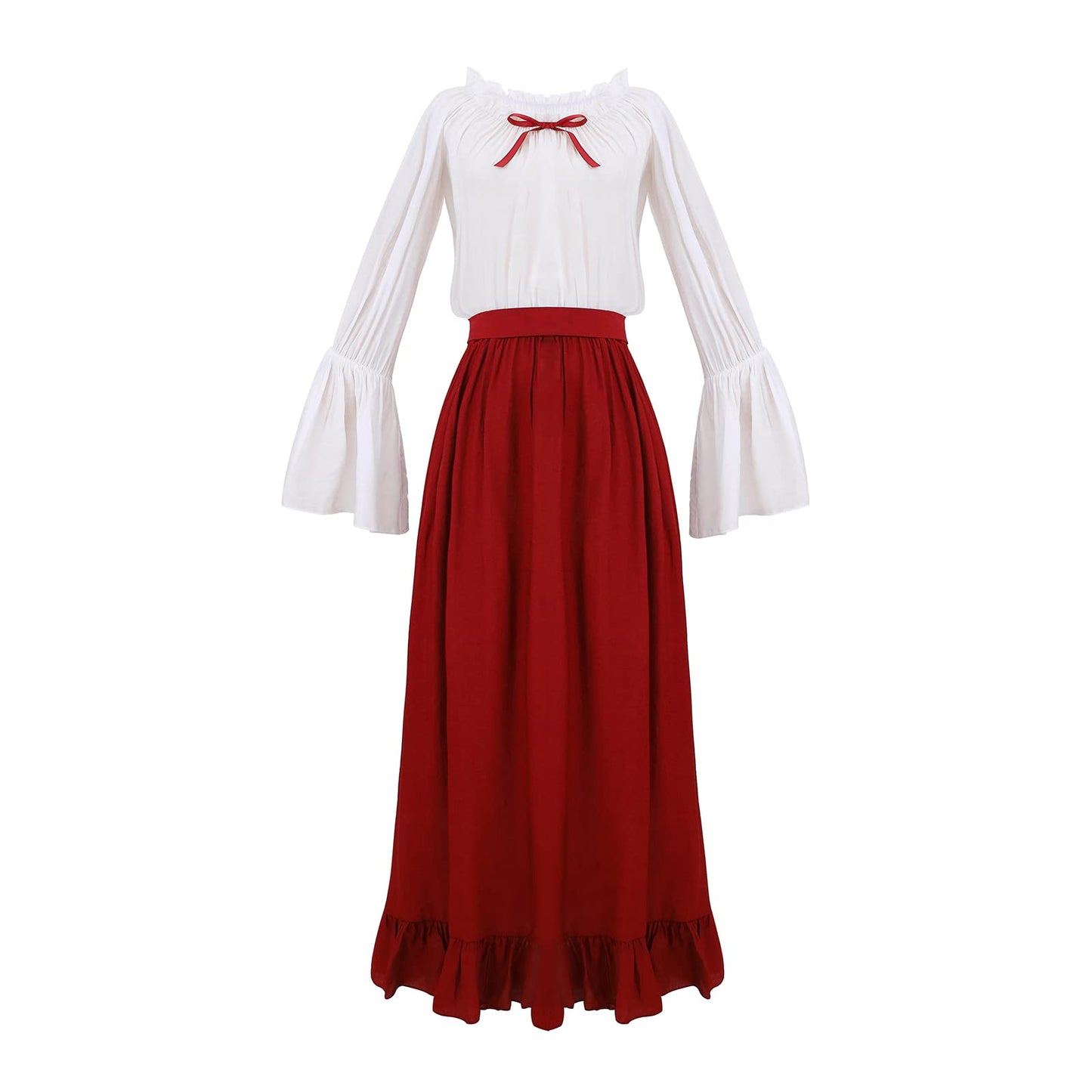 Ruched-Middle Gathered-Sleeve Underdress