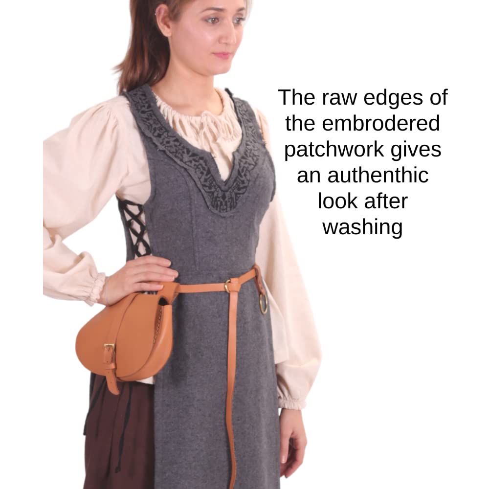 Side-Lace Wool Viking Apron Overdress