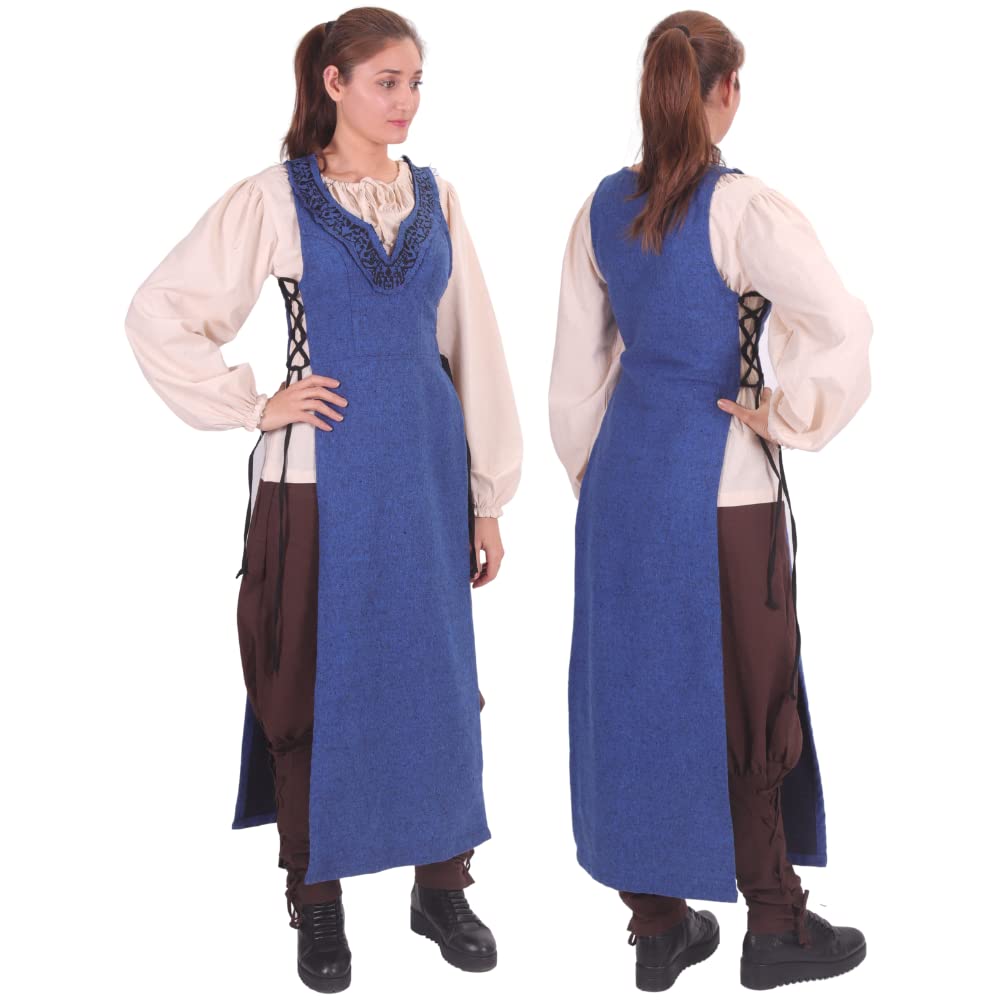 Side-Lace Wool Viking Apron Overdress