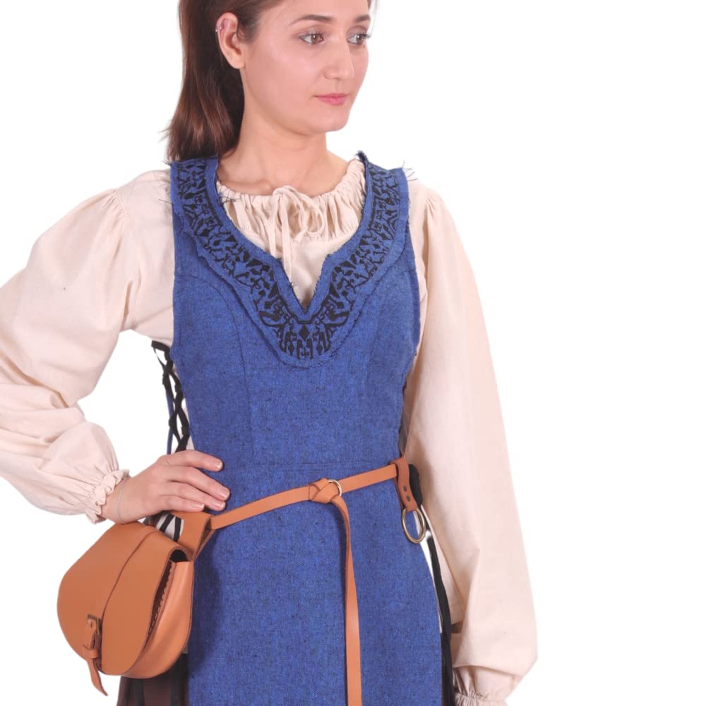 Side-Lace Wool Viking Apron Overdress
