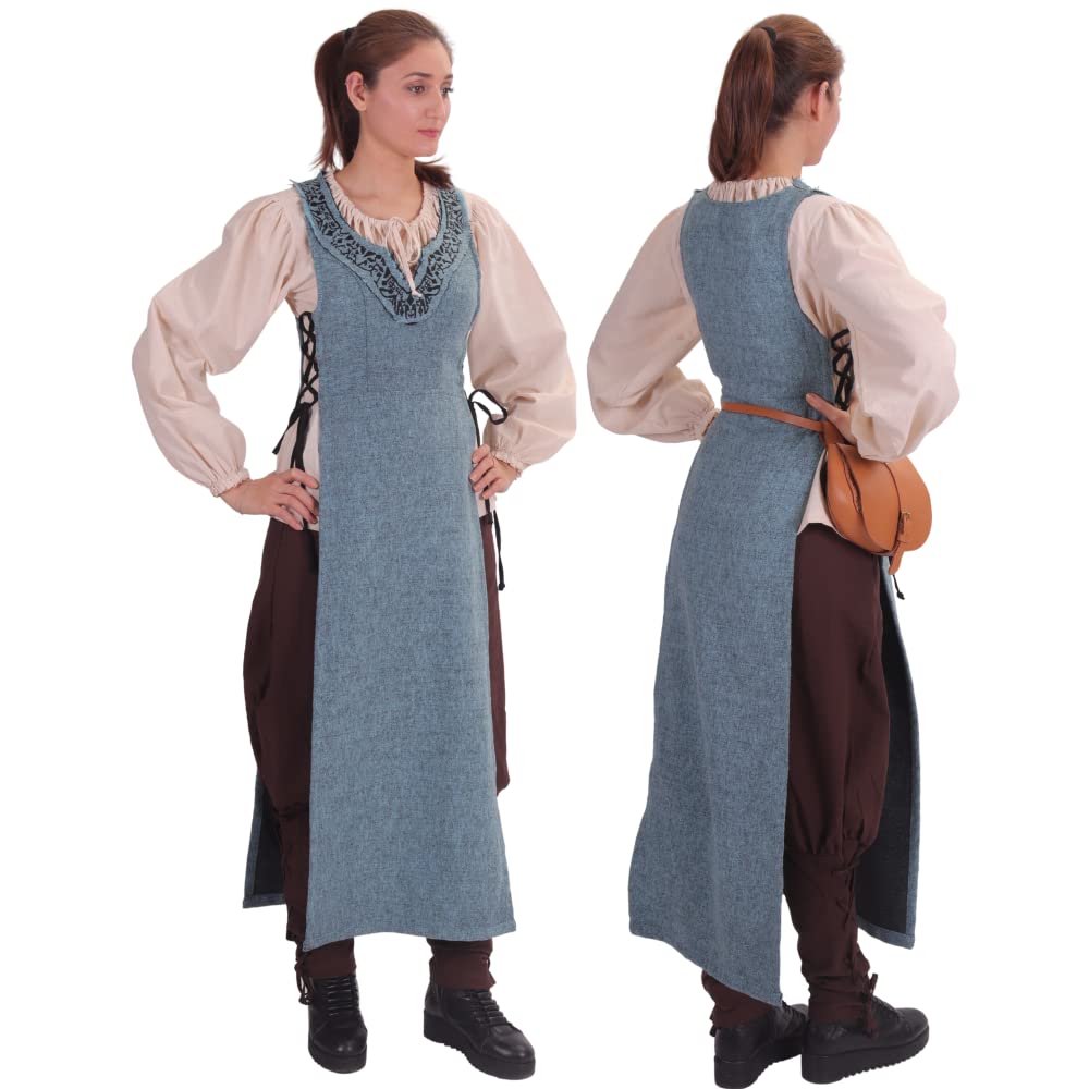 Side-Lace Wool Viking Apron Overdress