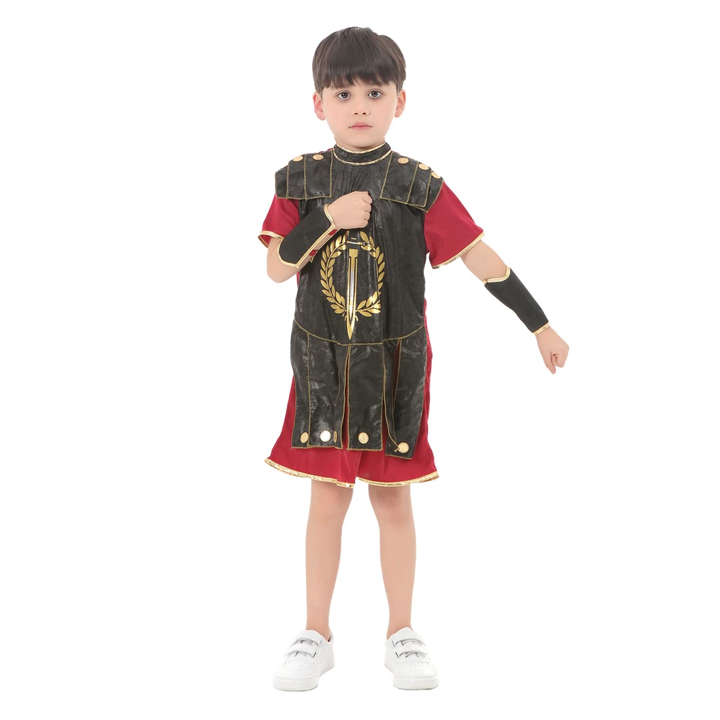 Funivals Boys Costume for Halloween Carnival,Boy Suit Role Play with Accessories Medium Viking Warrior