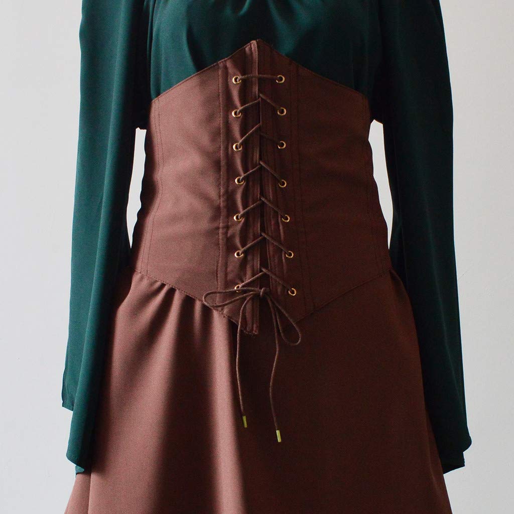 Red Retro Gothic Witch Medieval Cosplay Dress for Women