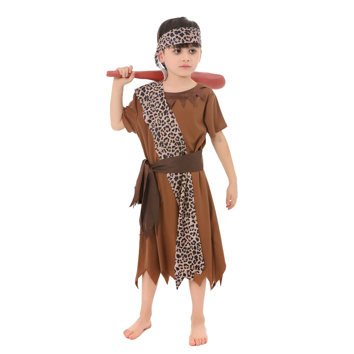 Funivals Boys Costume for Halloween Carnival,Boy Suit Role Play with Accessories Medium Viking Warrior