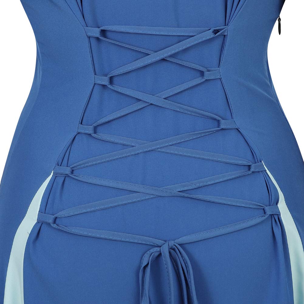 Medieval Dresses For Women Black Renaissance Dress Women Costumes Halloween Plus Size Witch Costume X-Small Blue6508