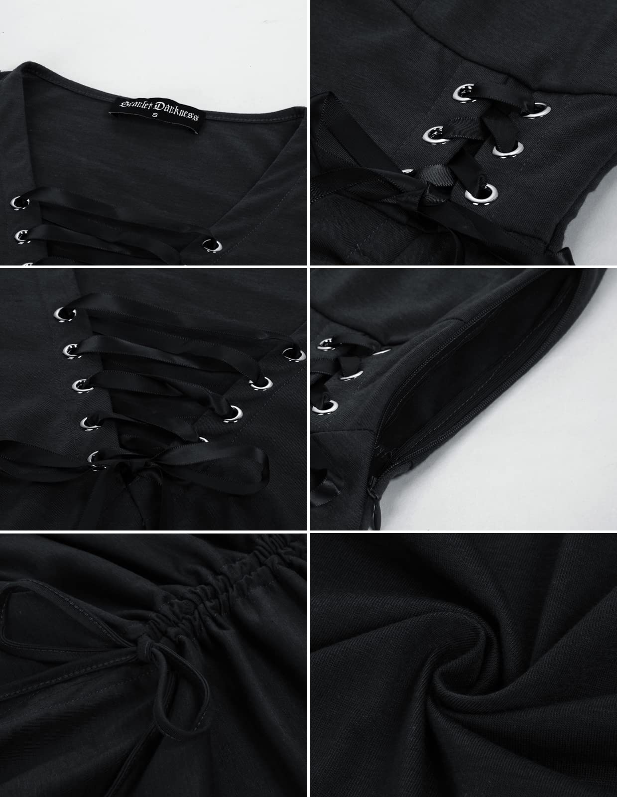 Scarlet Darkness Renaissance Faire Costume Women Lace Up