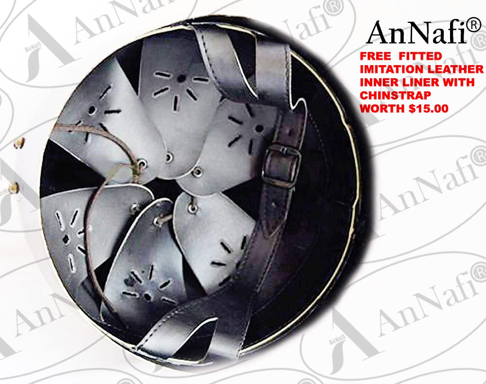 AnNafi® Handcrafted Viking Wolf Armor Helmet