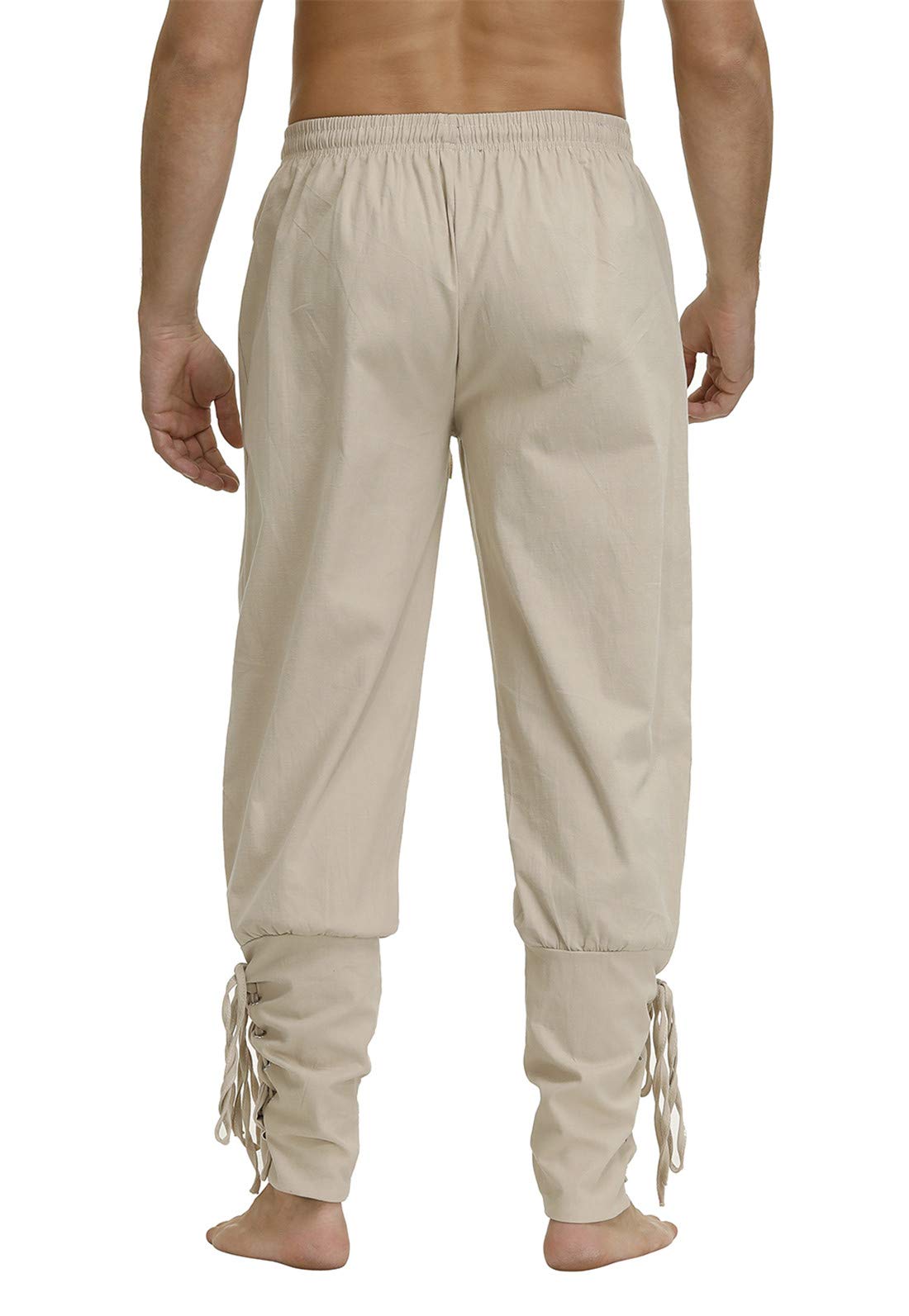 Men's Ankle Banded Cuff Renaissance Medieval Viking Pants