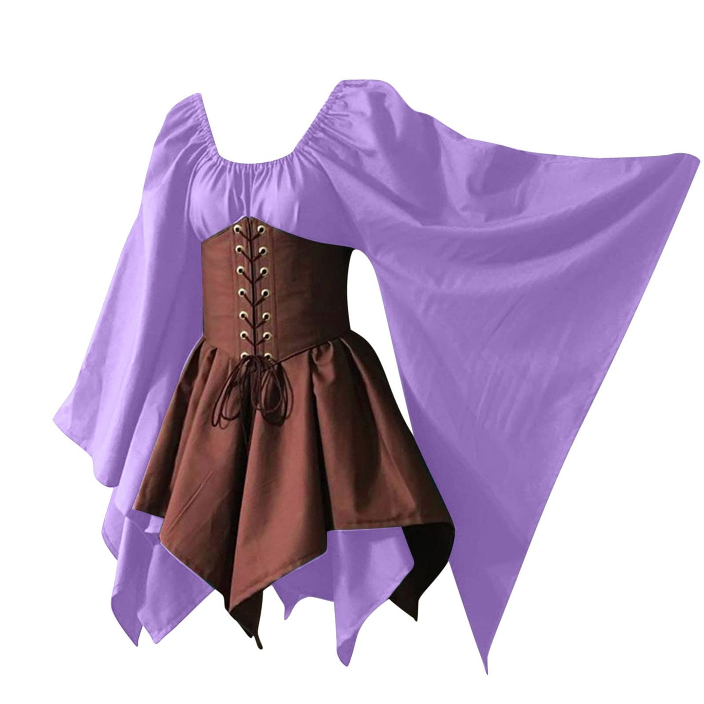 Red Retro Gothic Witch Medieval Cosplay Dress for Women