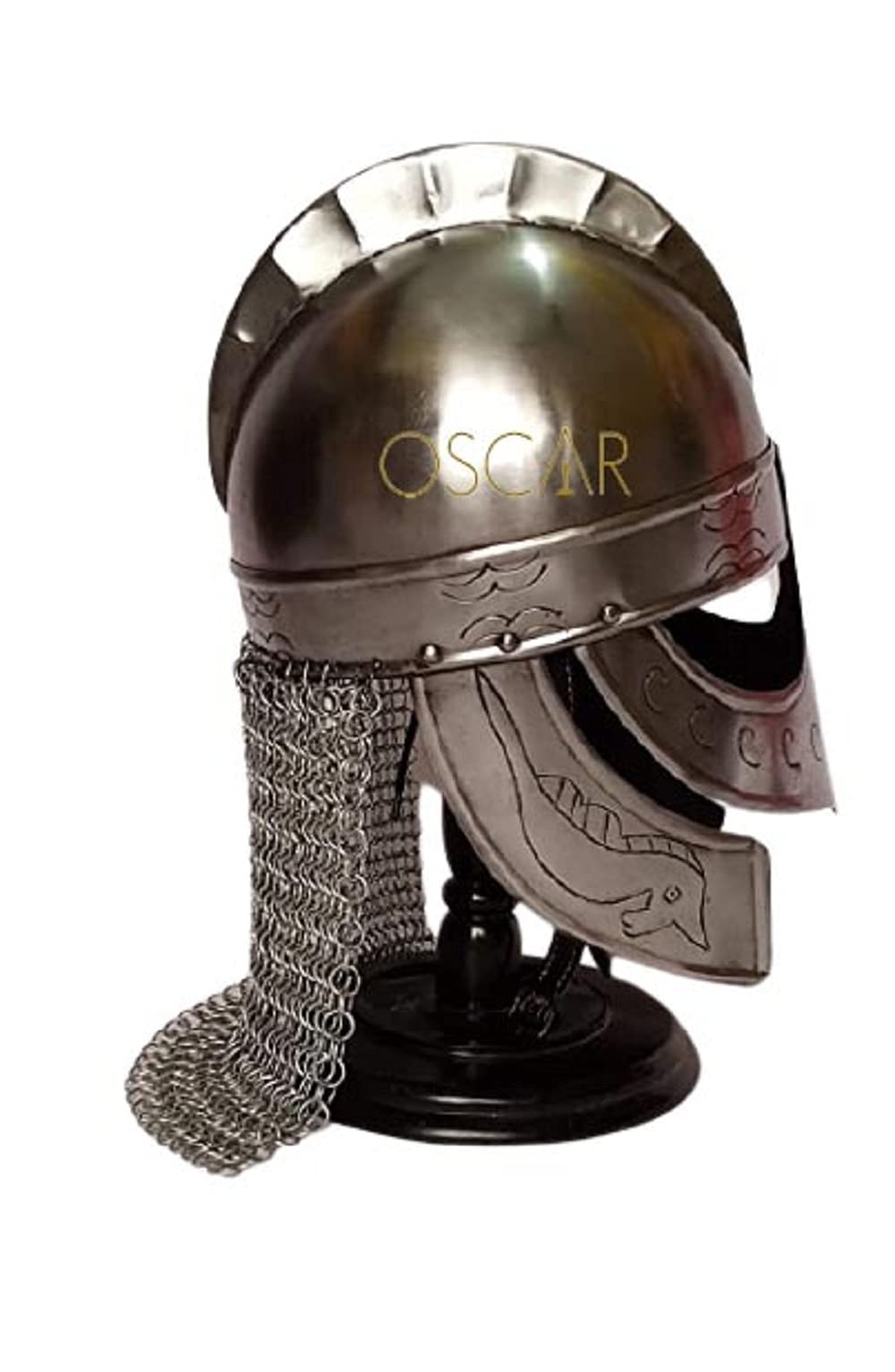 Viking Wolf Armor Helmet with chainmail