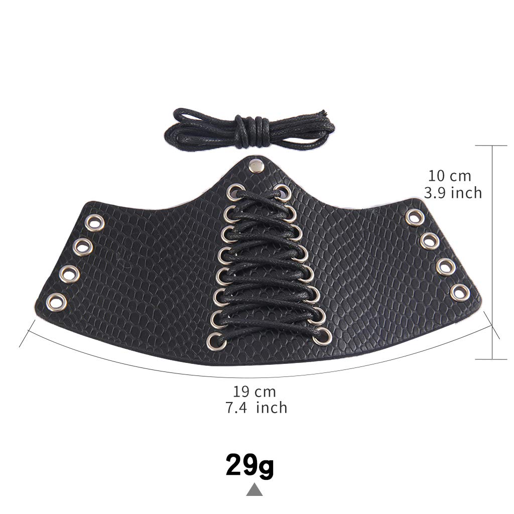 GelConnie Leather Gauntlet Wristband Armor Bracers