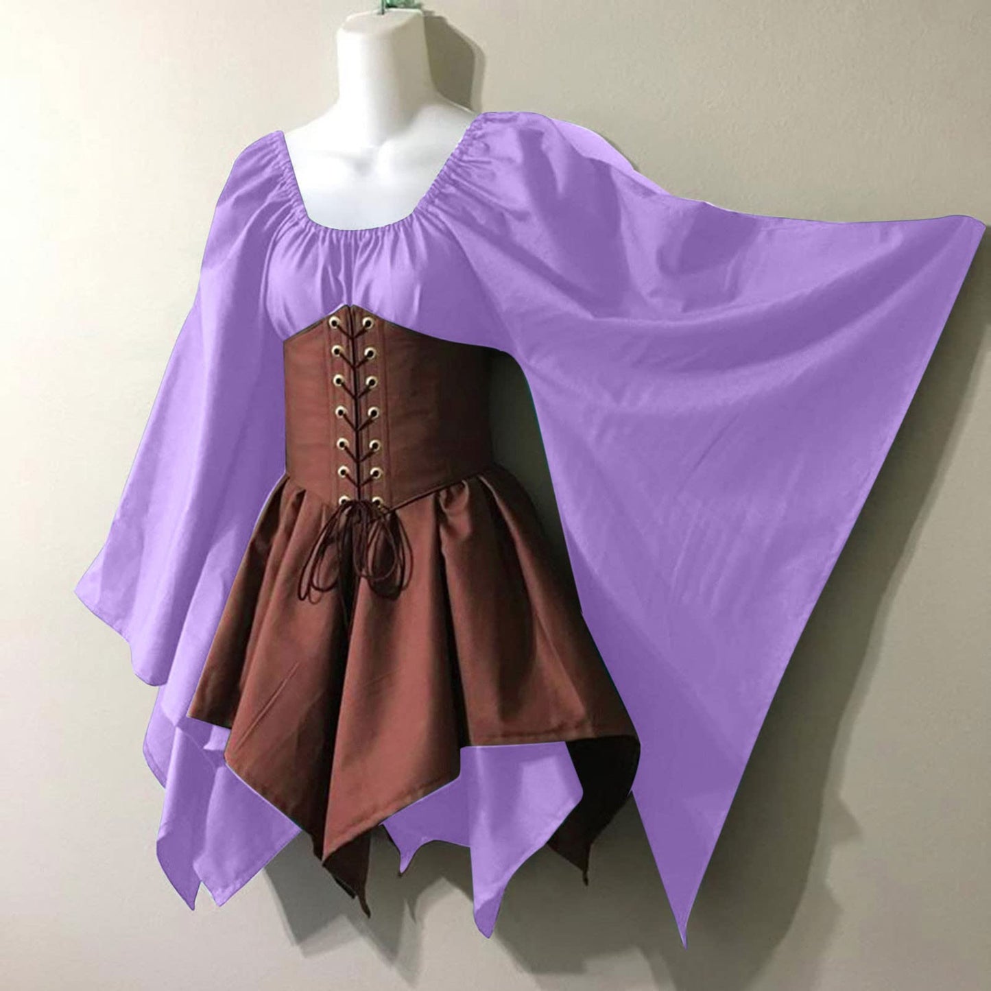 Red Retro Gothic Witch Medieval Cosplay Dress for Women