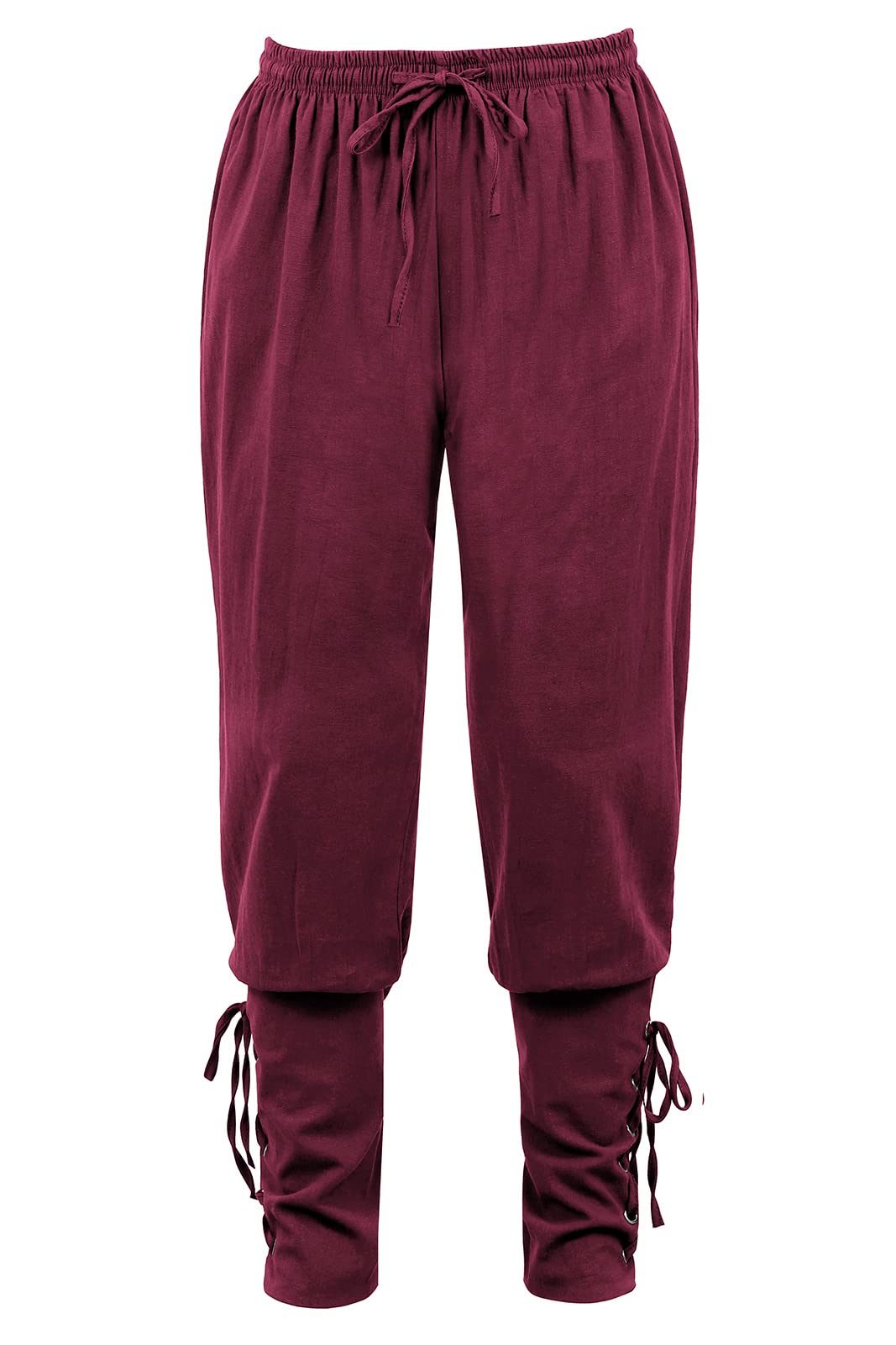 Men's Ankle Banded Cuff Renaissance Medieval Viking Pants