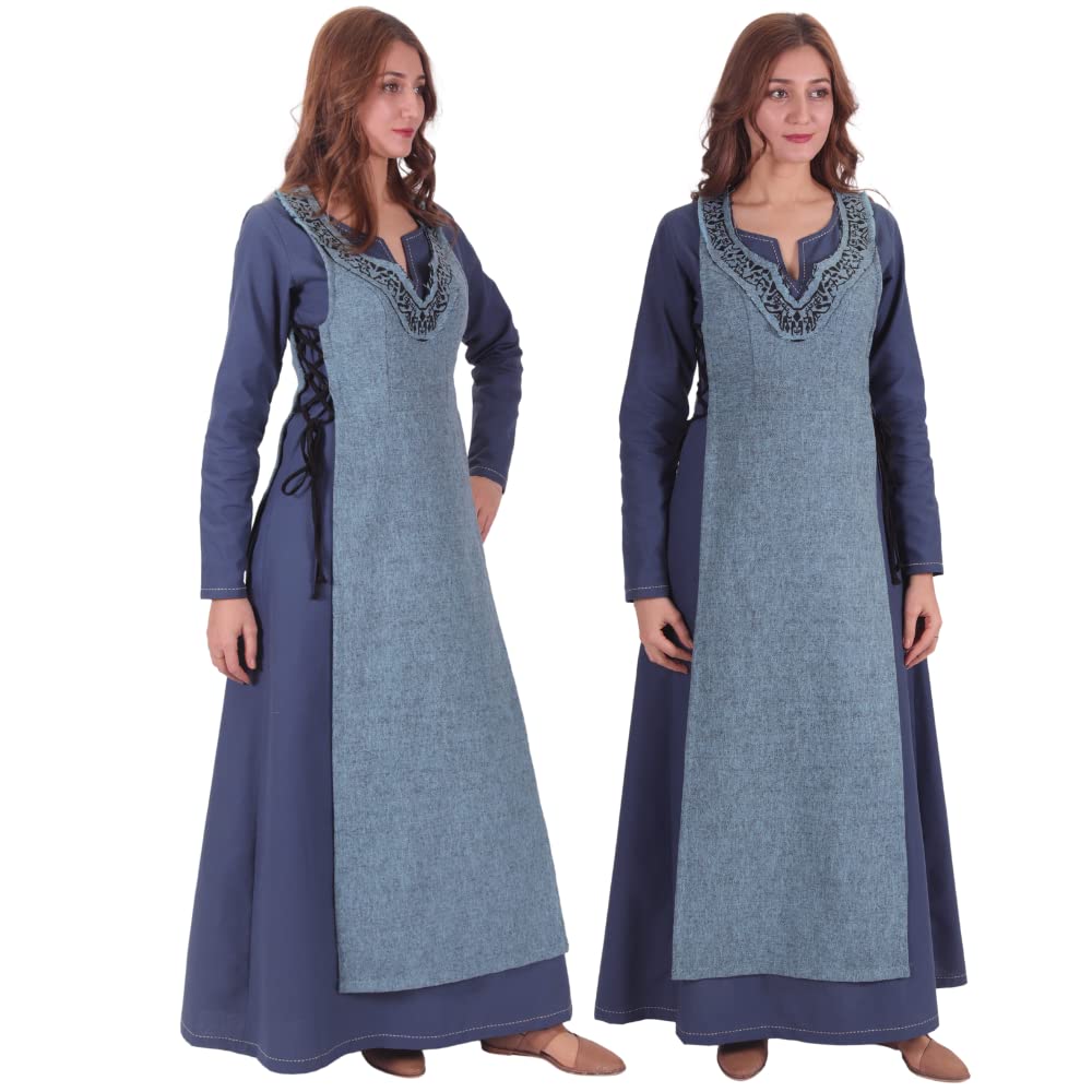Side-Lace Wool Viking Apron Overdress