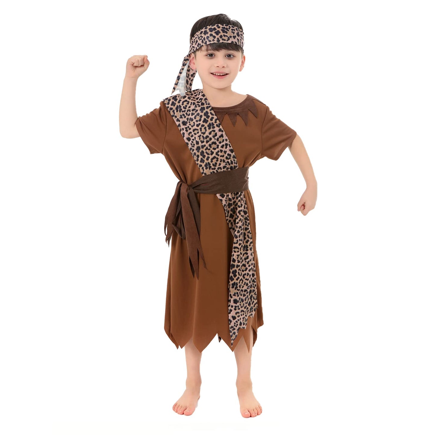 Funivals Boys Costume for Halloween Carnival,Boy Suit Role Play with Accessories Medium Viking Warrior