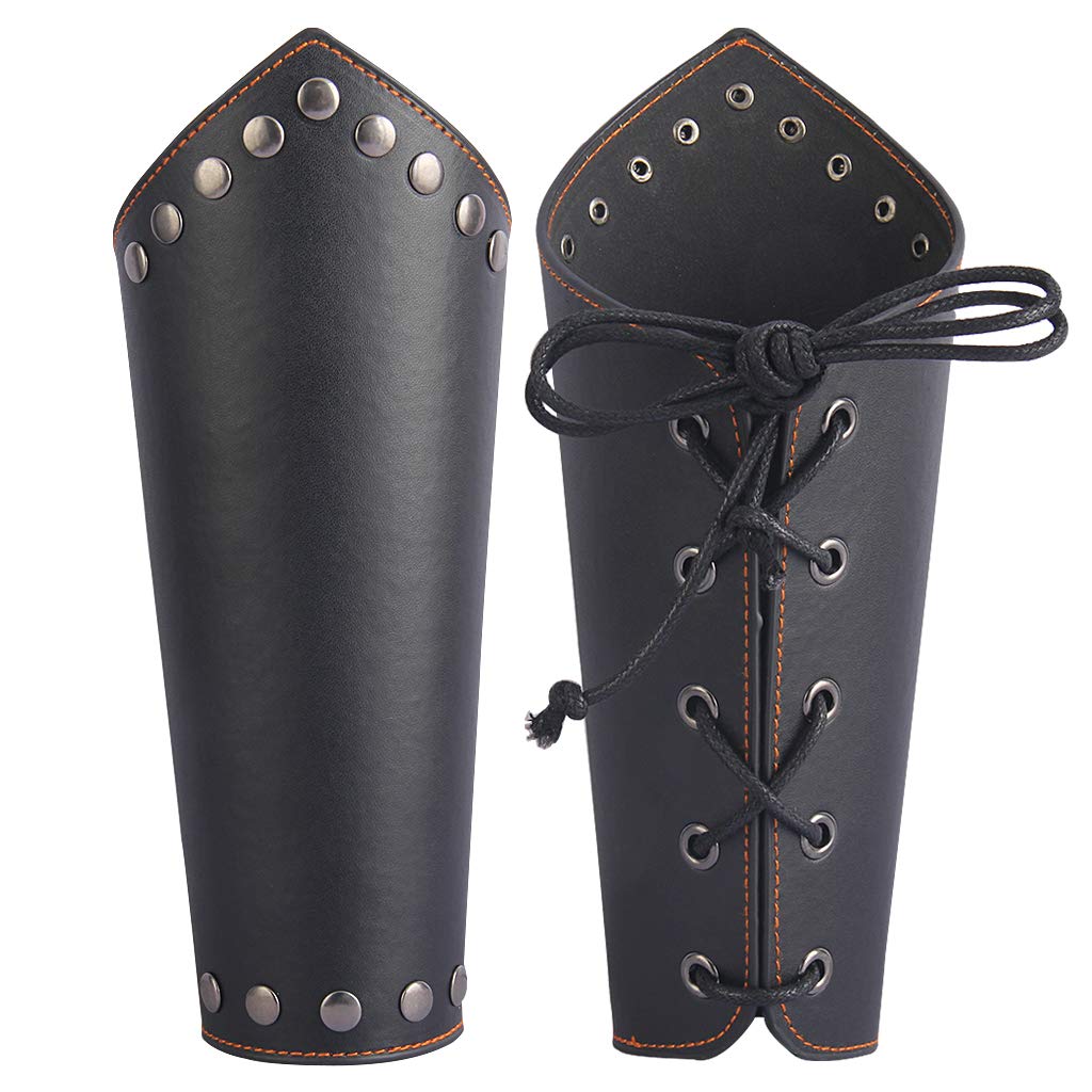 Leather Gauntlet Wristband Medieval Archery Bracers