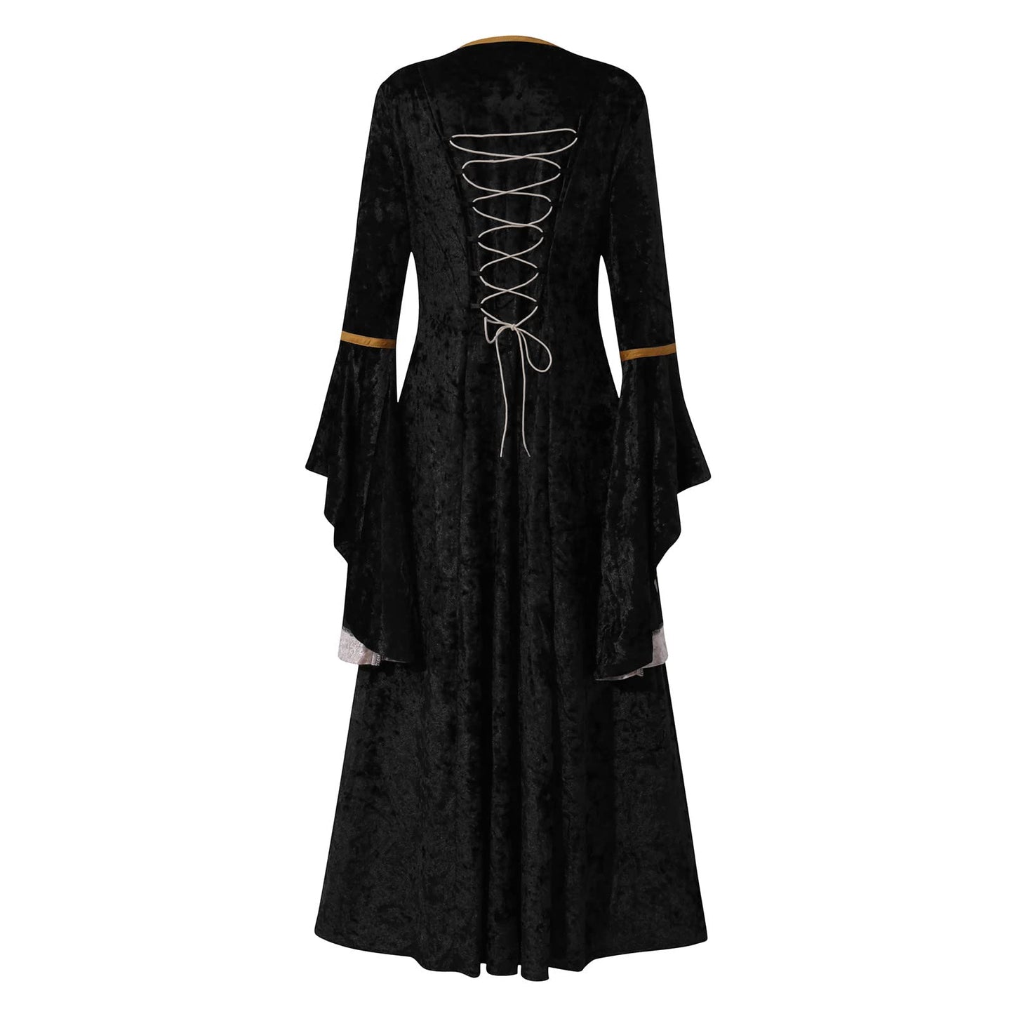 Wine Gothic Witch Medieval Wedding Dress Renaissance Dress for Women