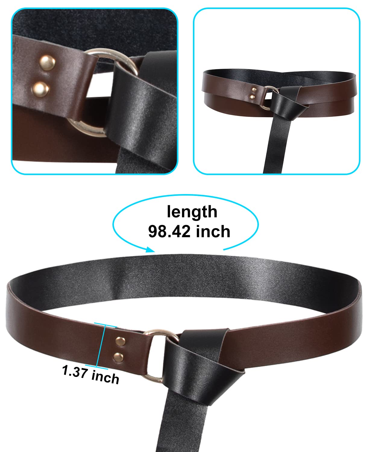 Medieval Knight Leather Belt Shawl
