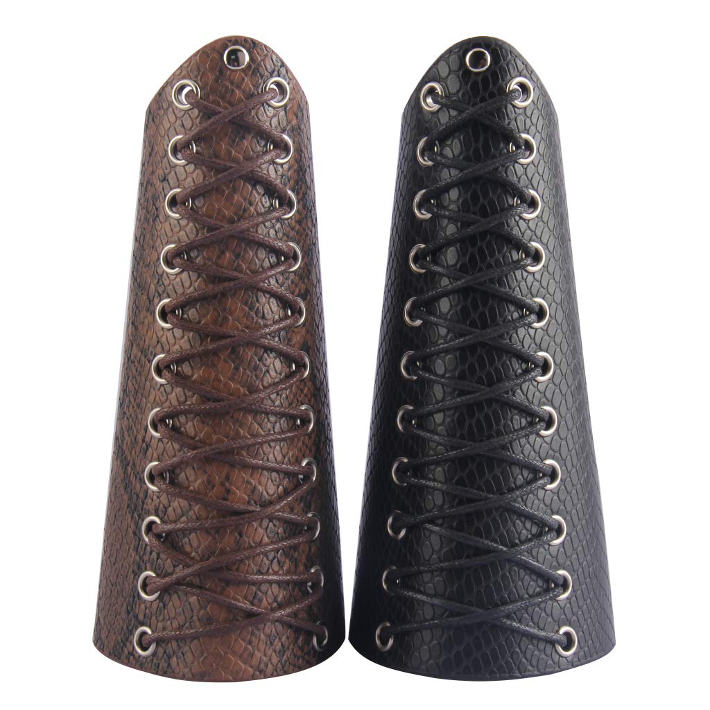 GelConnie Leather Gauntlet Wristband Armor Bracers