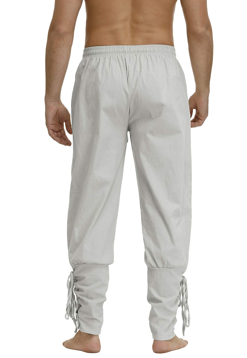 Men's Ankle Banded Cuff Renaissance Medieval Viking Pants