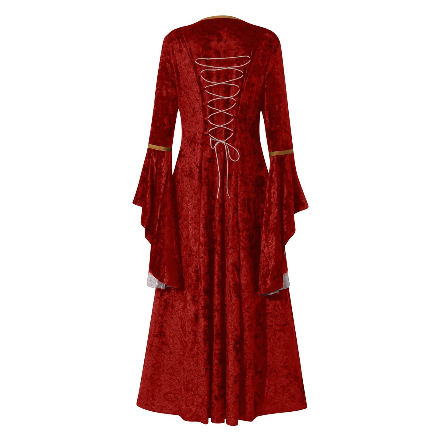 Wine Gothic Witch Medieval Wedding Dress Renaissance Dress for Women