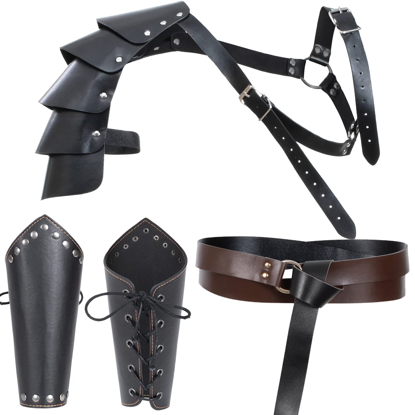 Medieval Knight Leather Belt Shawl