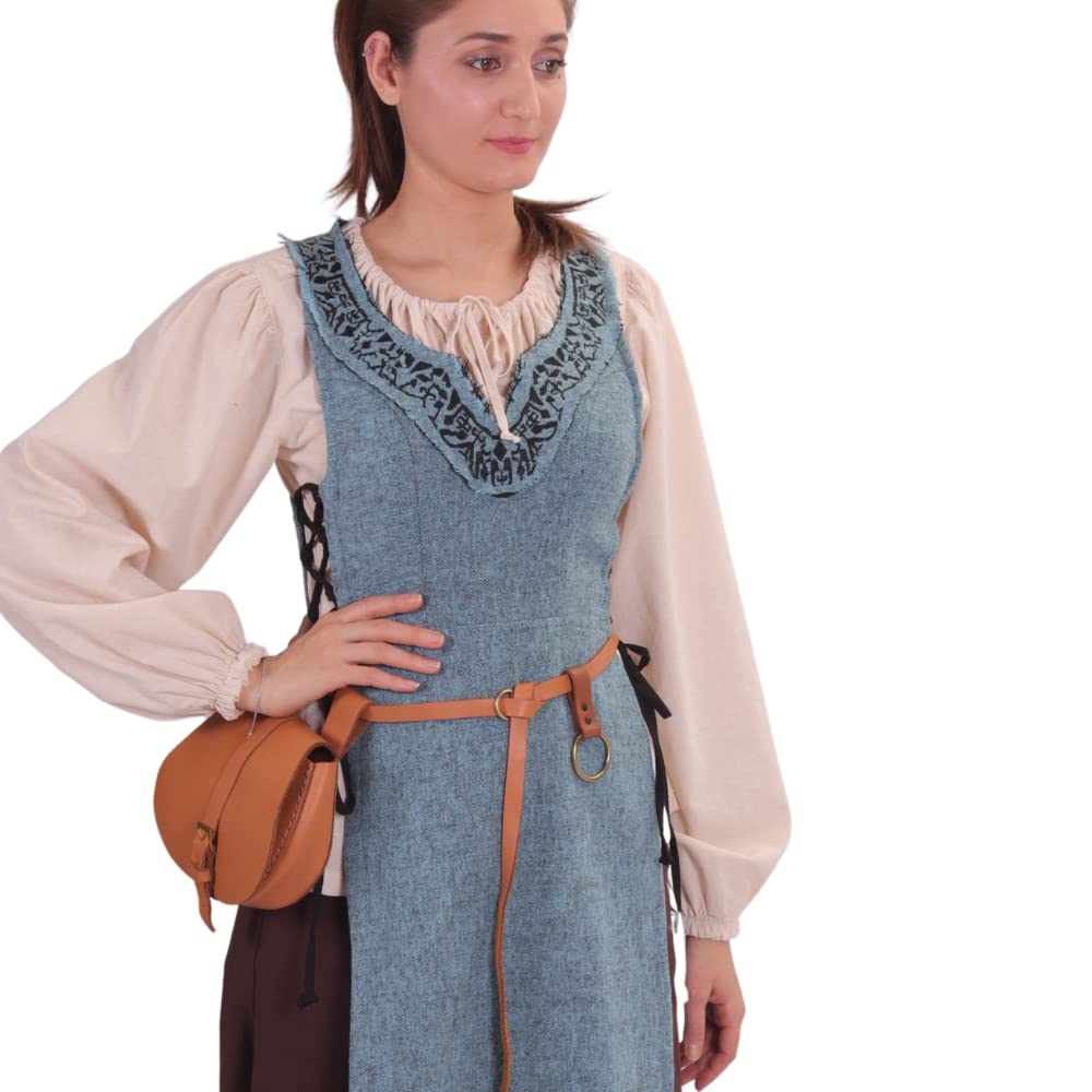 Side-Lace Wool Viking Apron Overdress