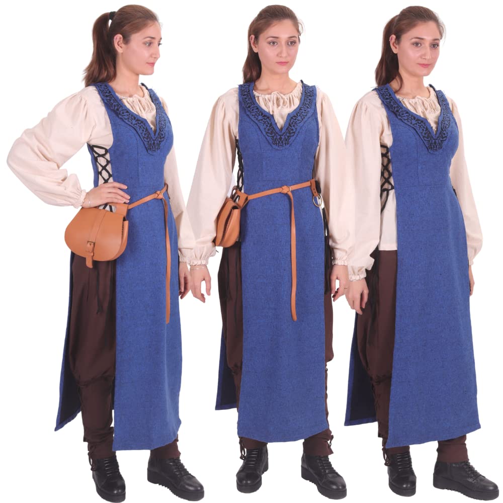 Side-Lace Wool Viking Apron Overdress