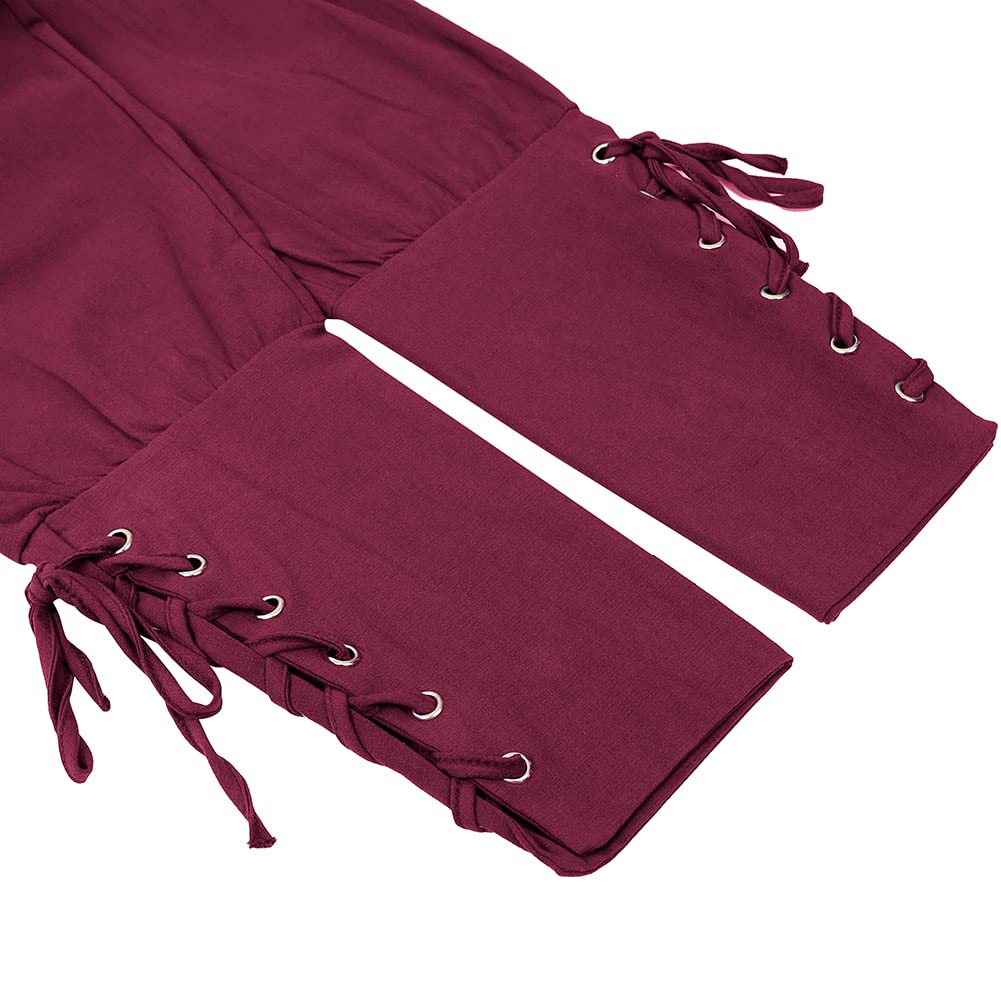 Men's Ankle Banded Cuff Renaissance Medieval Viking Pants