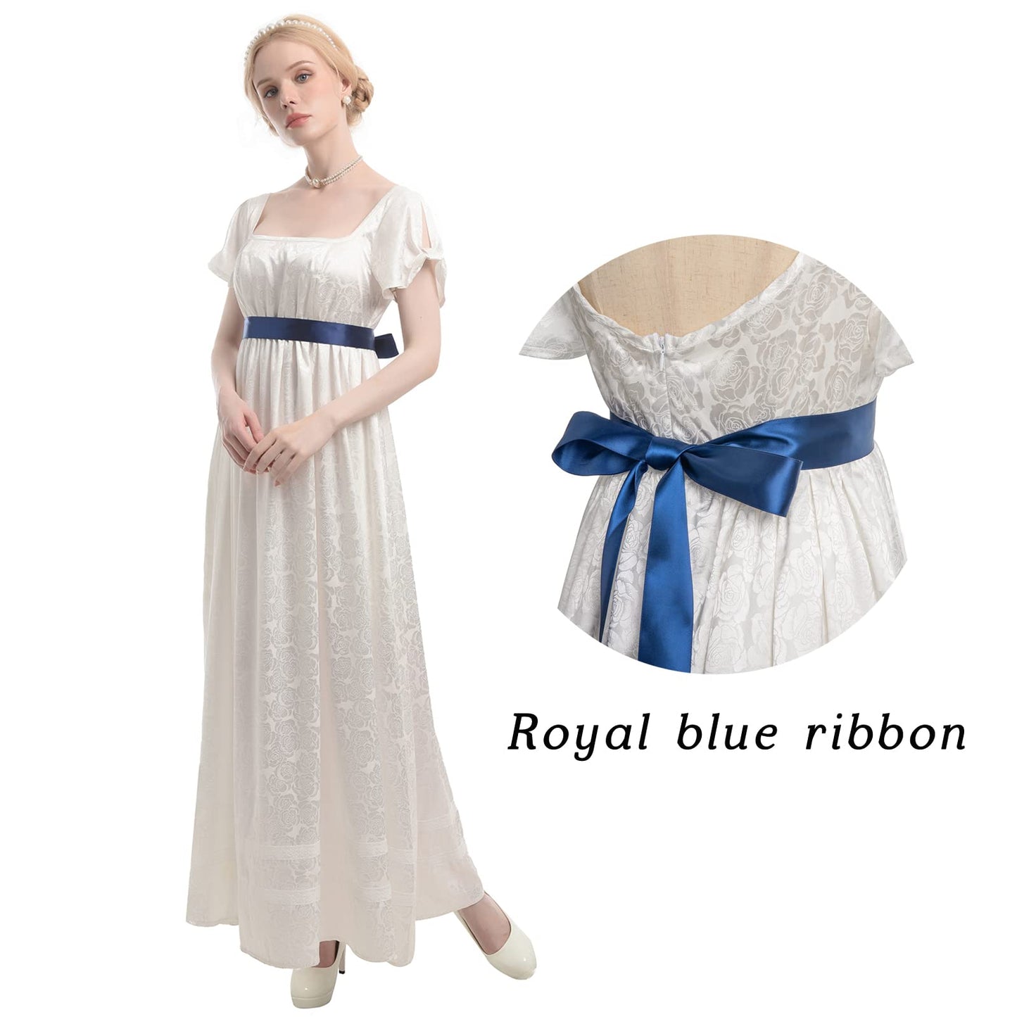 Ruched-Middle Gathered-Sleeve Underdress