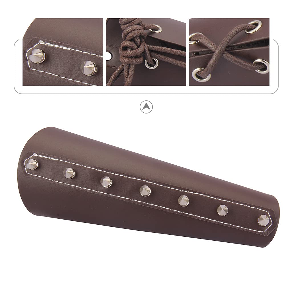 GelConnie Leather Gauntlet Wristband Armor Bracers