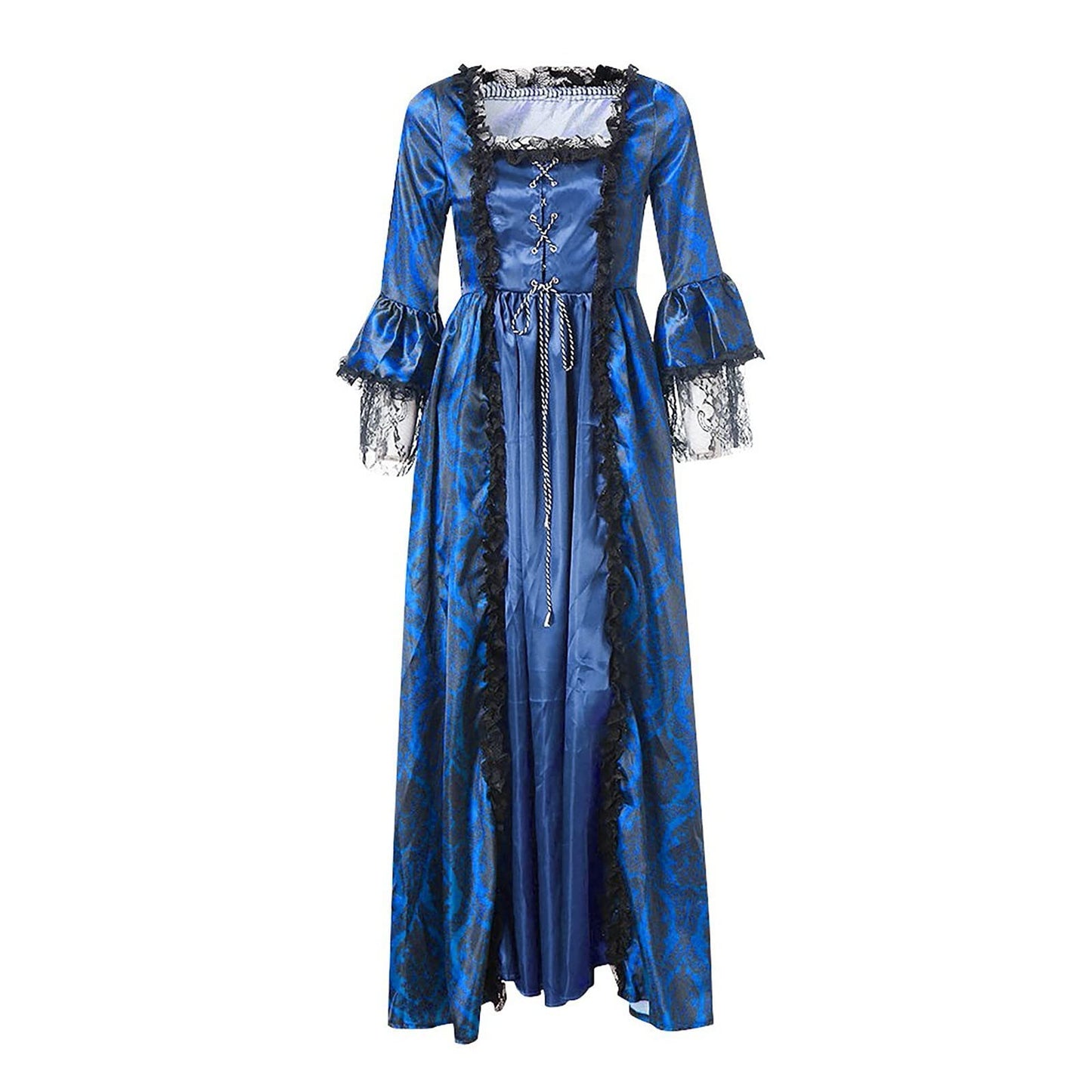 Wine Gothic Witch Medieval Wedding Dress Renaissance Dress for Women